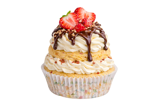 🍓🍫 Strawberry Vanilla Drizzle Bow